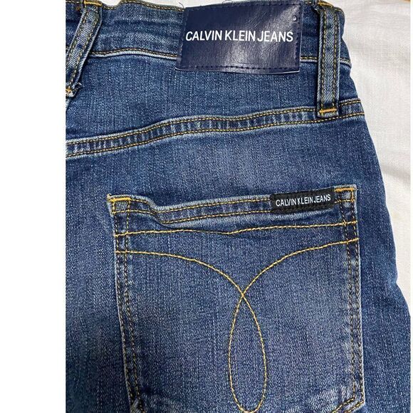 Calvin Klein Jeans Medium Wash Mid Rise Straight Leg Jeans Size 24 - Picture 5 of 6